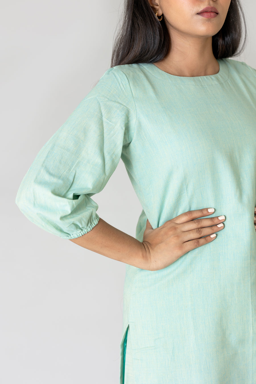 Aqua green cotton Co-ords