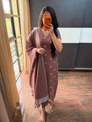 Chocolate Handloom 3 Piece Set