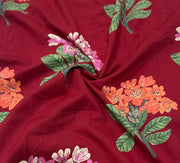 Red floral Cotton Kurta