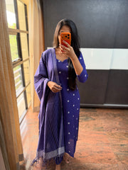 Blue Handloom 3 Piece Set