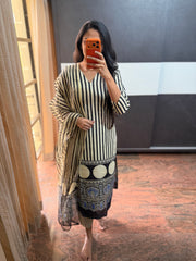 Black Ajrakh Set