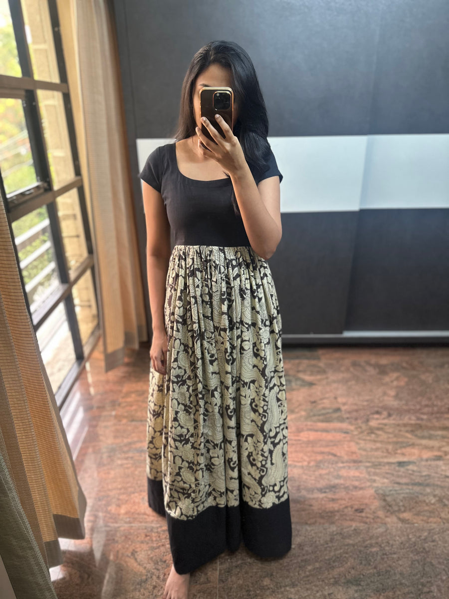 Black Kalamkari Anarkali