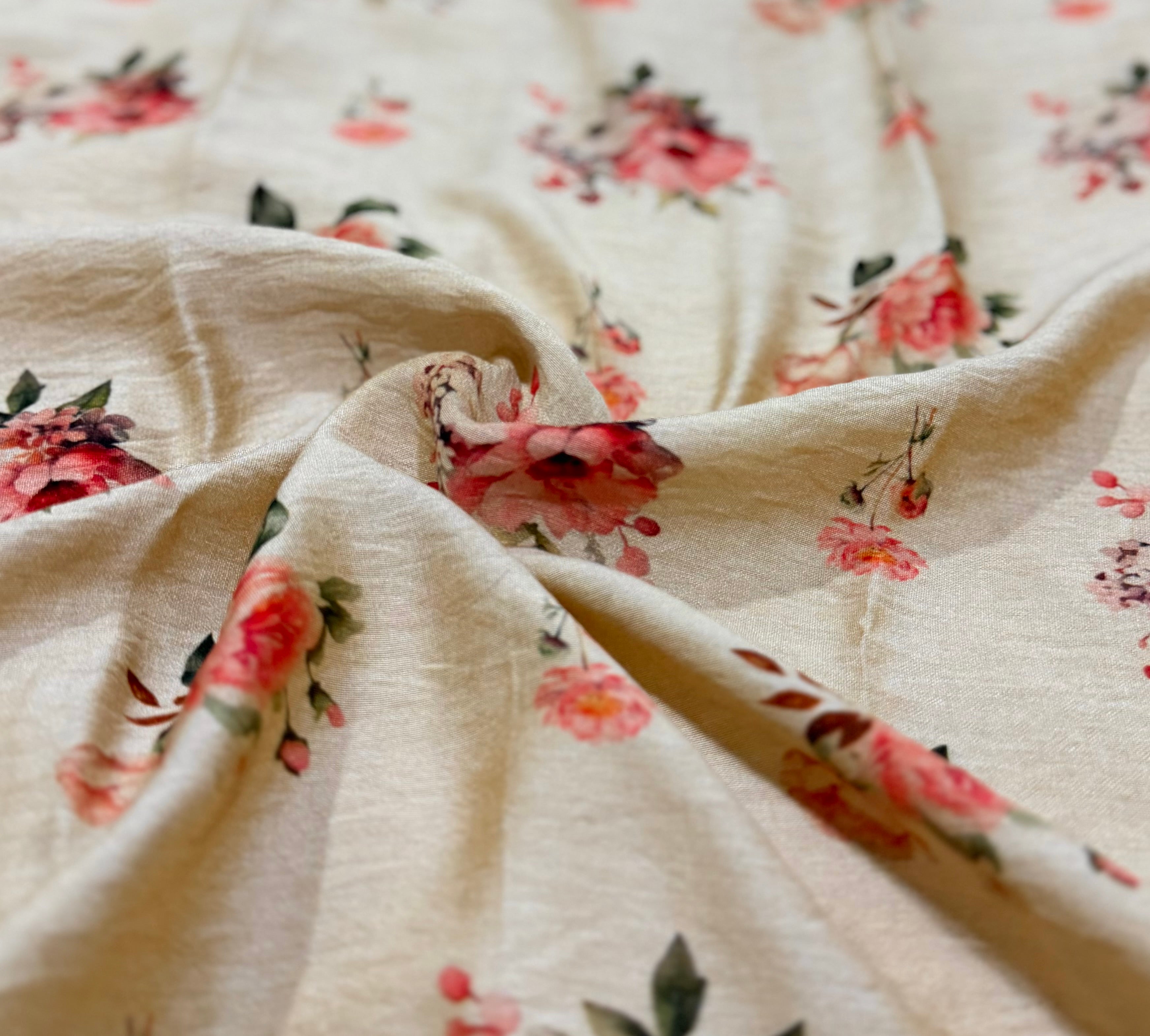 Mogra Chanderi Top with Dupatta (polka)