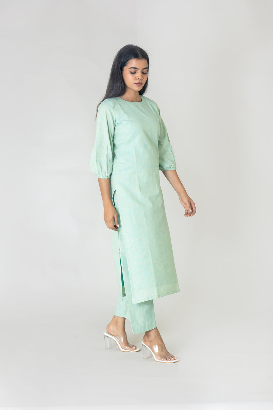 Aqua green cotton Co-ords