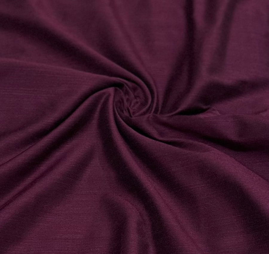 Wine Raw Silk Suit Set