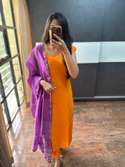 Orange Set with Chanderi Dupatta