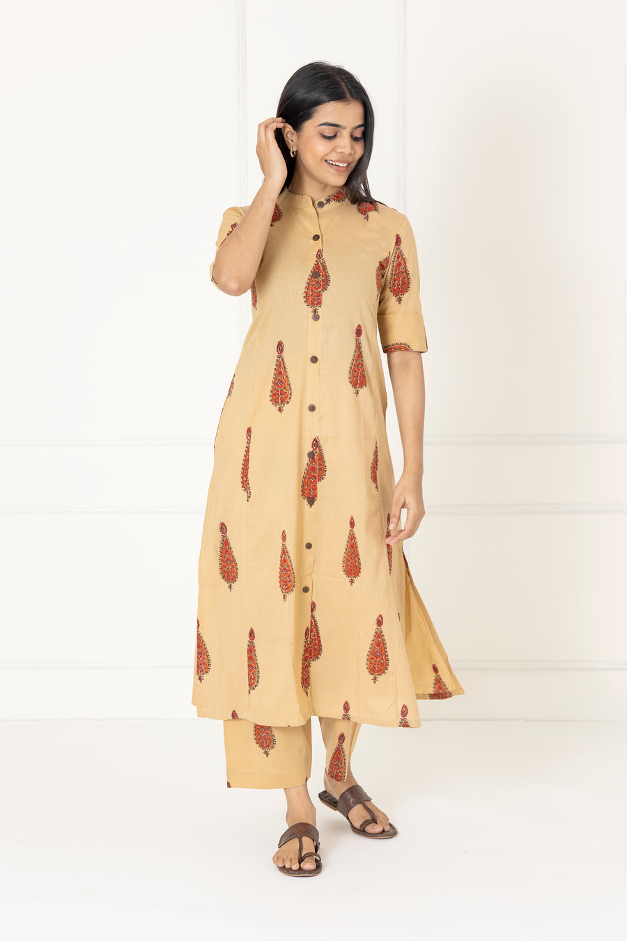 Beige Cotton Co-Ords