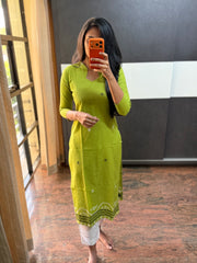 Green Jamdani Kurta