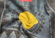 Navy Pomegranate Pigment Maheshwari Top and Dupatta