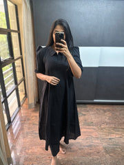 Black Slub Co-Ords