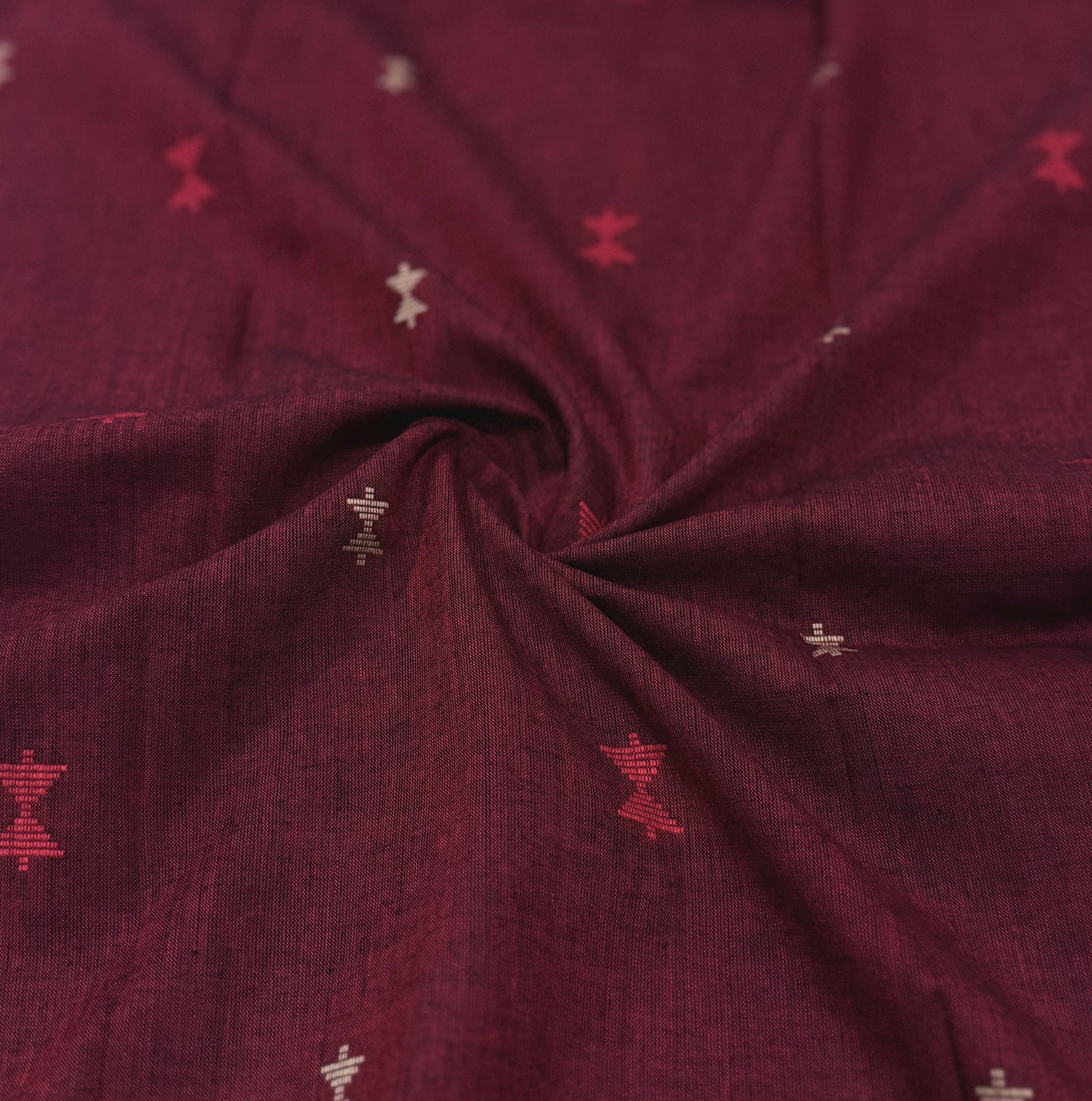 Maroon Cotton Top with Kota Dupatta