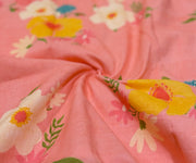 Peach Mul Cotton Top with Chiffon Dupatta