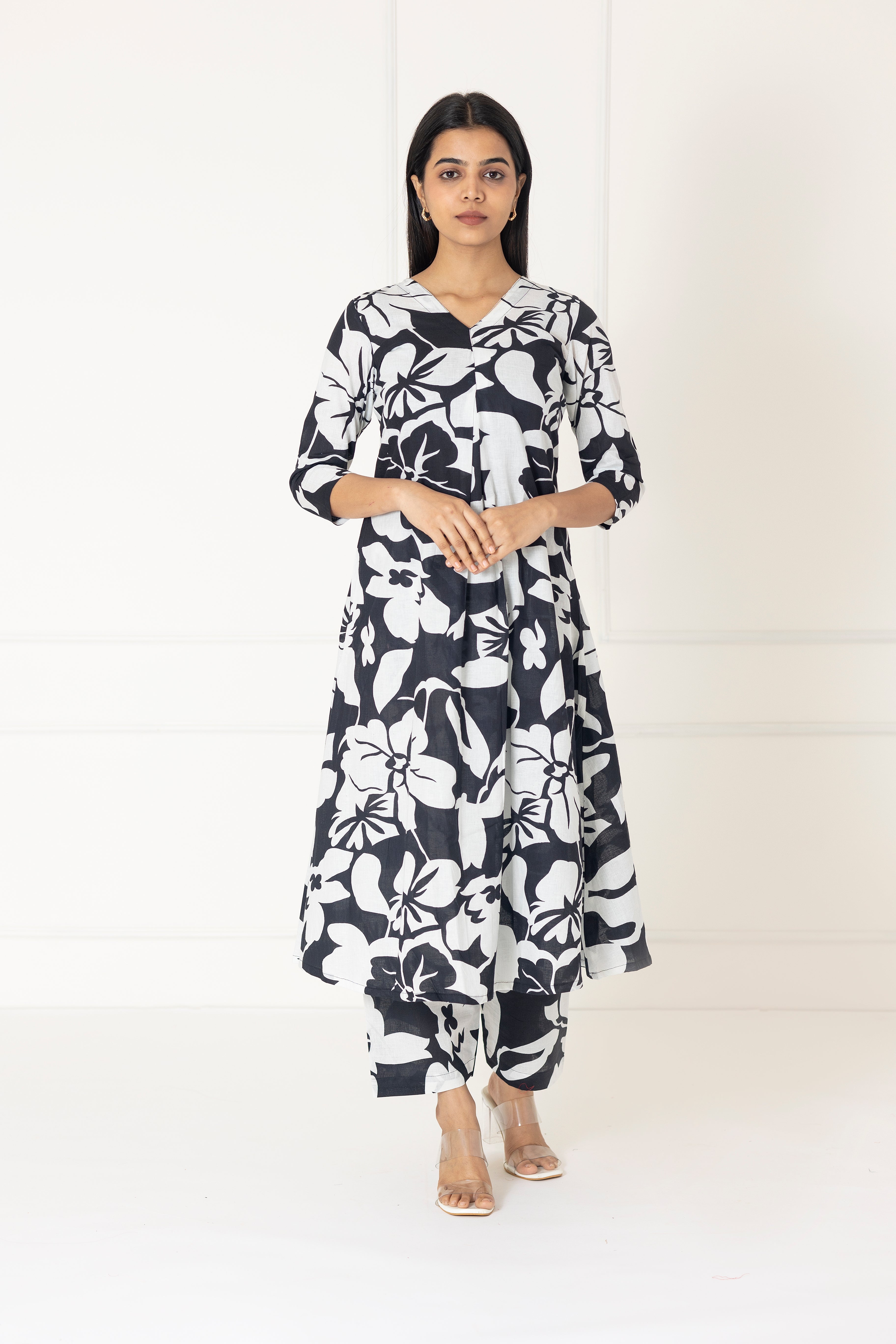 Black And White A-Line Co-Ords