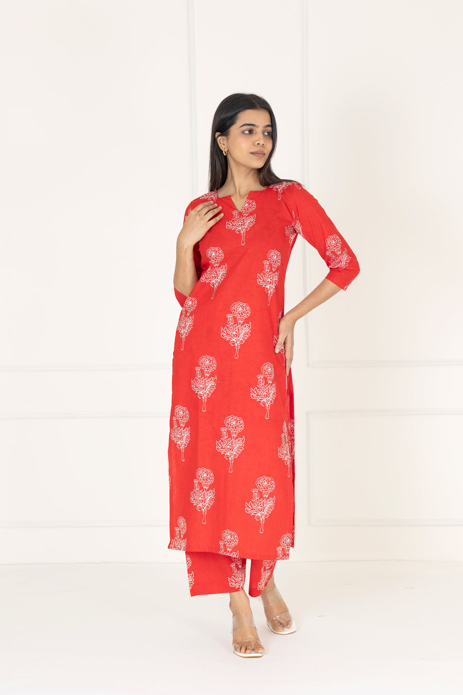 Red Floral Co-Ords