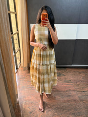 Beige Checks dress