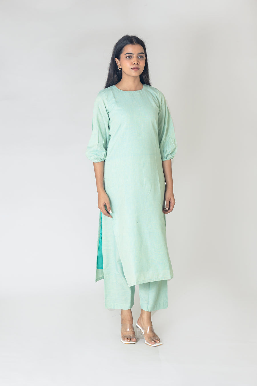 Aqua green cotton Co-ords