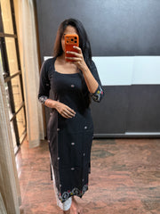 Jamdani Black Kurta