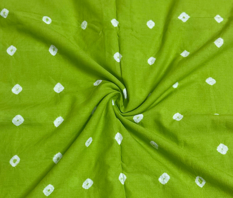 Parrot green Bandhani Set
