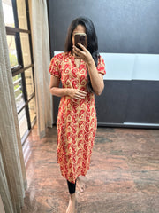 Red Cotton Kurta