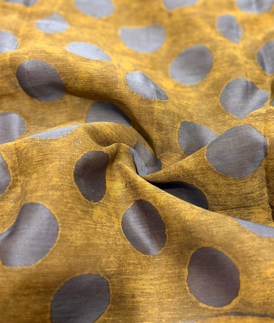 Mustard Pomegranate Pigment Maheshwari Top and Dupatta