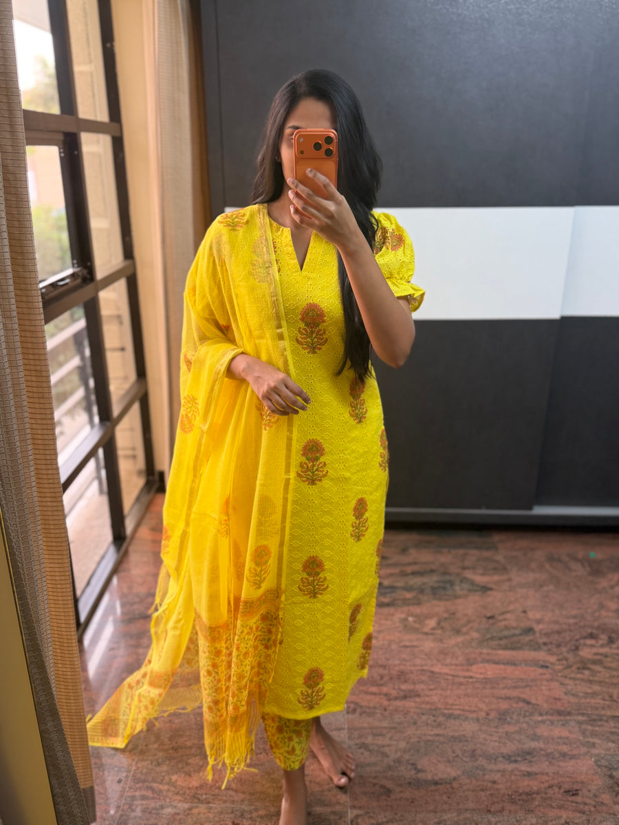 Lime yellow Hakoba Set