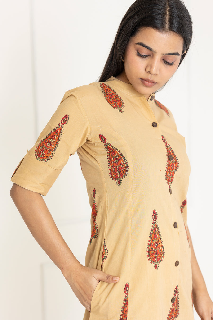 Beige Cotton Co-Ords