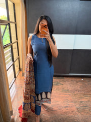 Blue Patchwork 3Piece Set