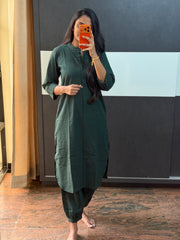 Bottle Green Cotton Co-Ords