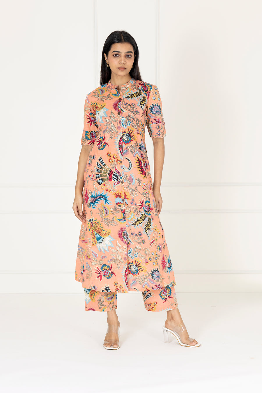 Peach Floral Co-ords