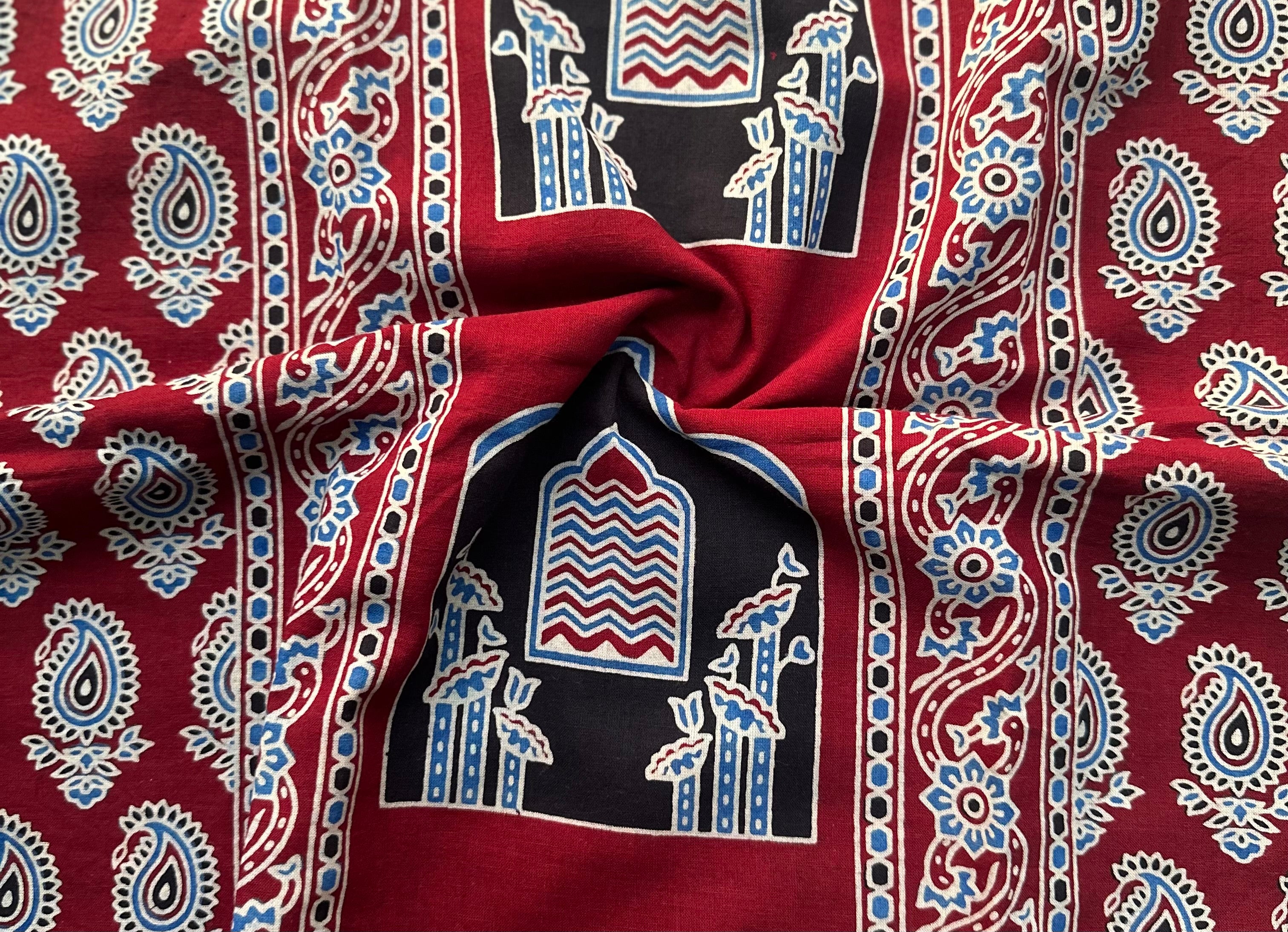 Ajrakh Red Kurta