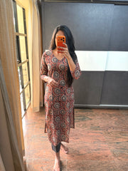 Rust Kalamkari Co-Ords