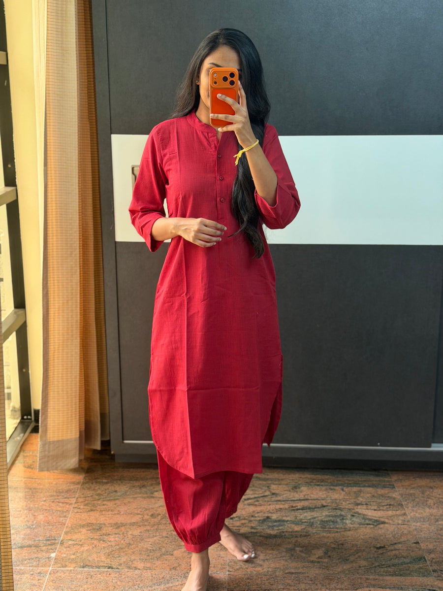 Red Cotton Co-Ords