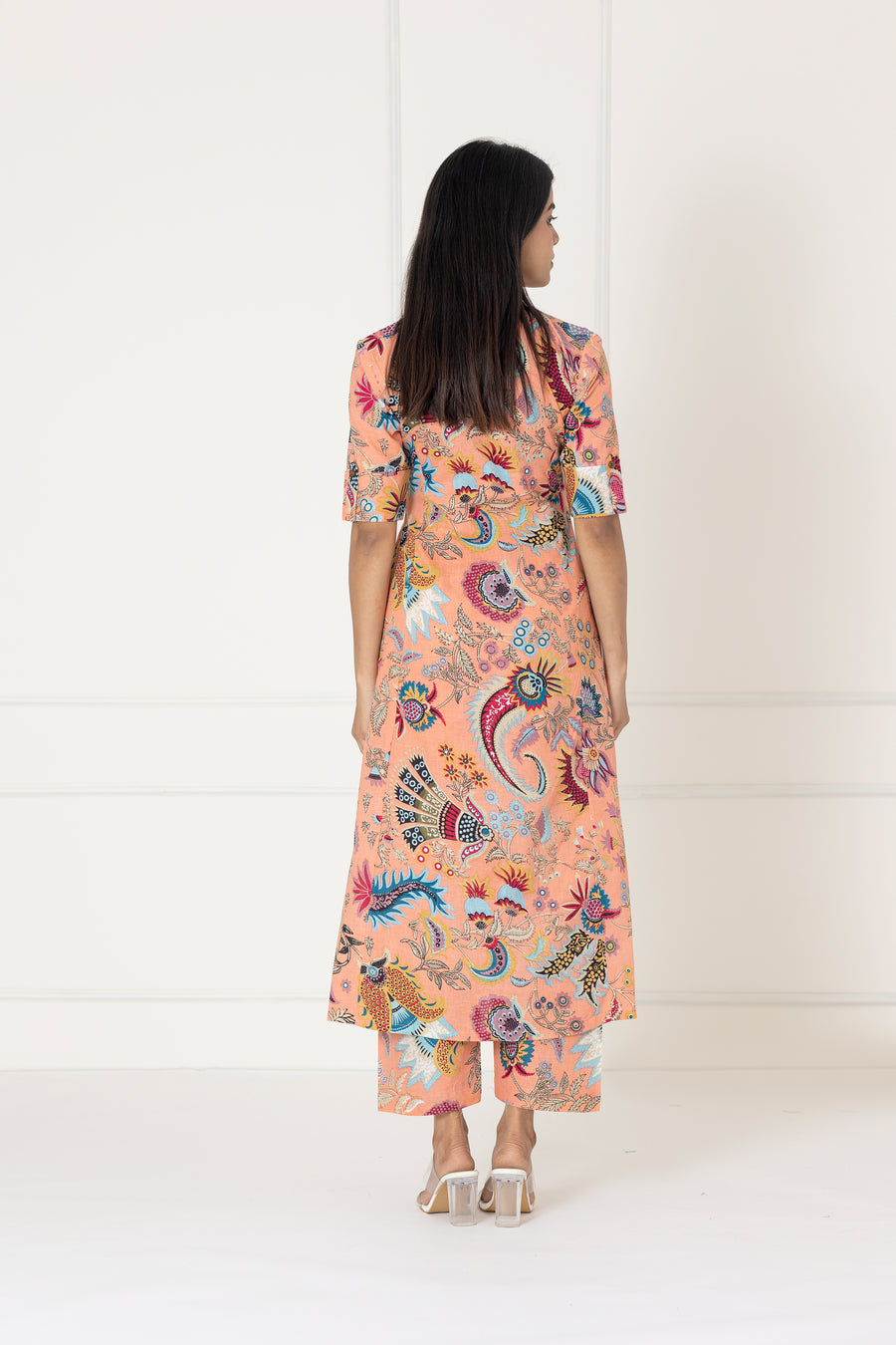 Peach Floral Co-ords