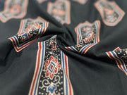 Ajrakh black Top and dupatta set