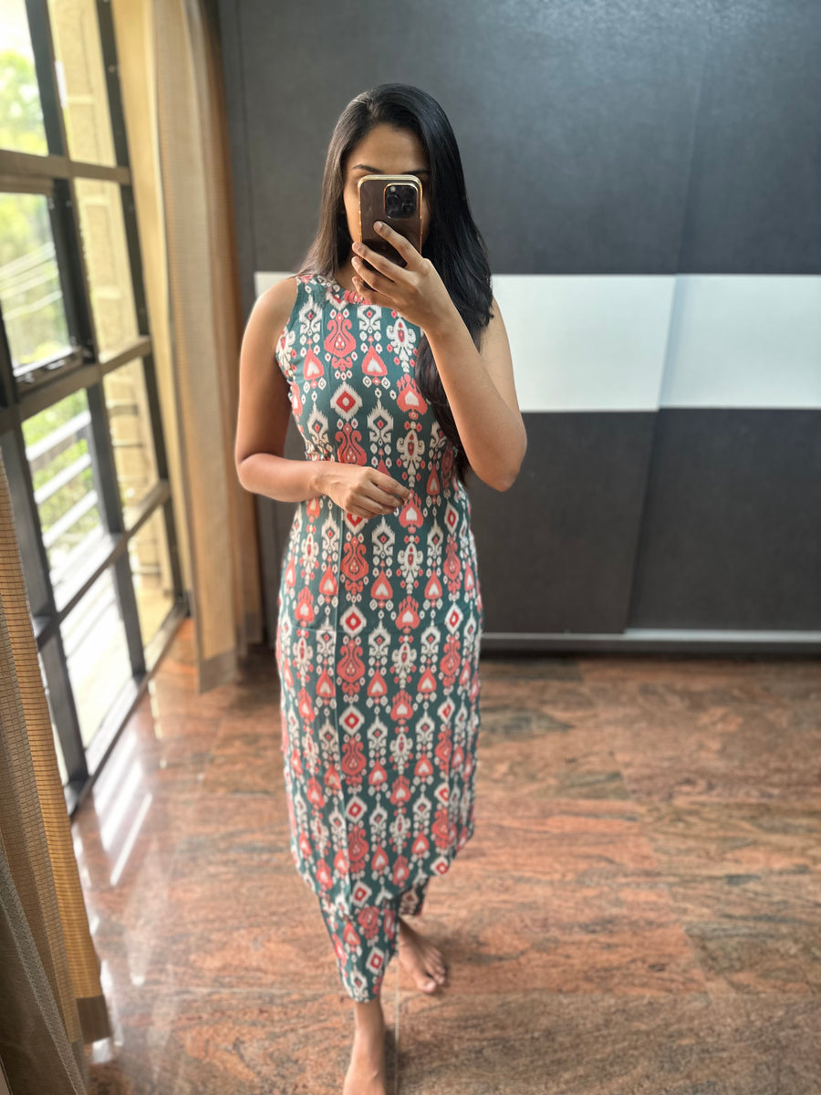 Sea Green Rayon Co-Ords