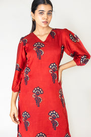 Brick Red Modal Kurta