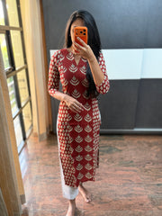 Red Patch Kurta