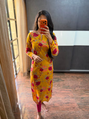 Yellow Floral Kurta