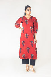 Brick Red Modal Kurta