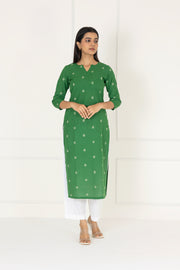 Green Handwoven Kurta