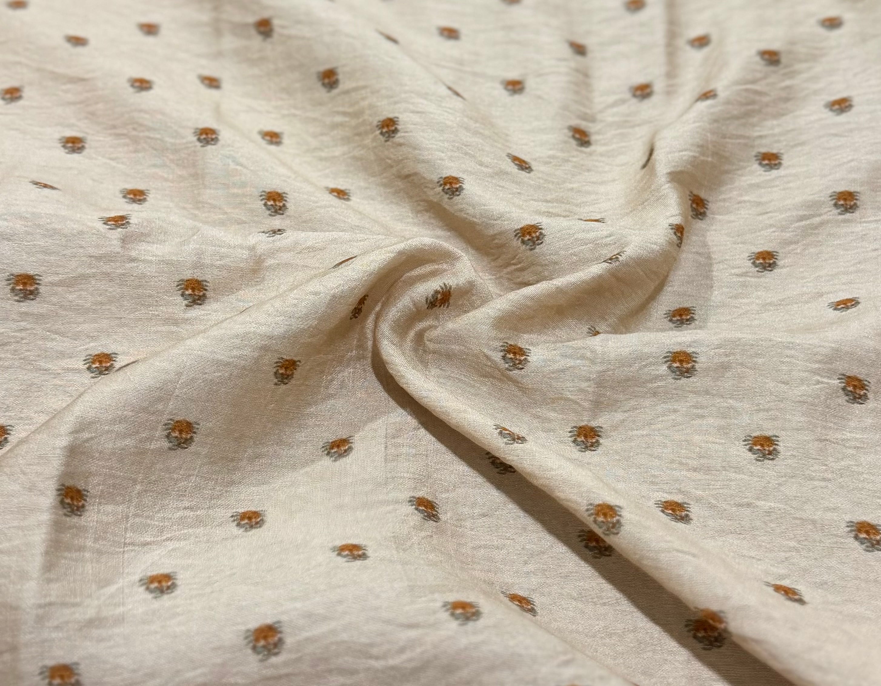 Offwhite Mogra With Kalamkari Dupatta