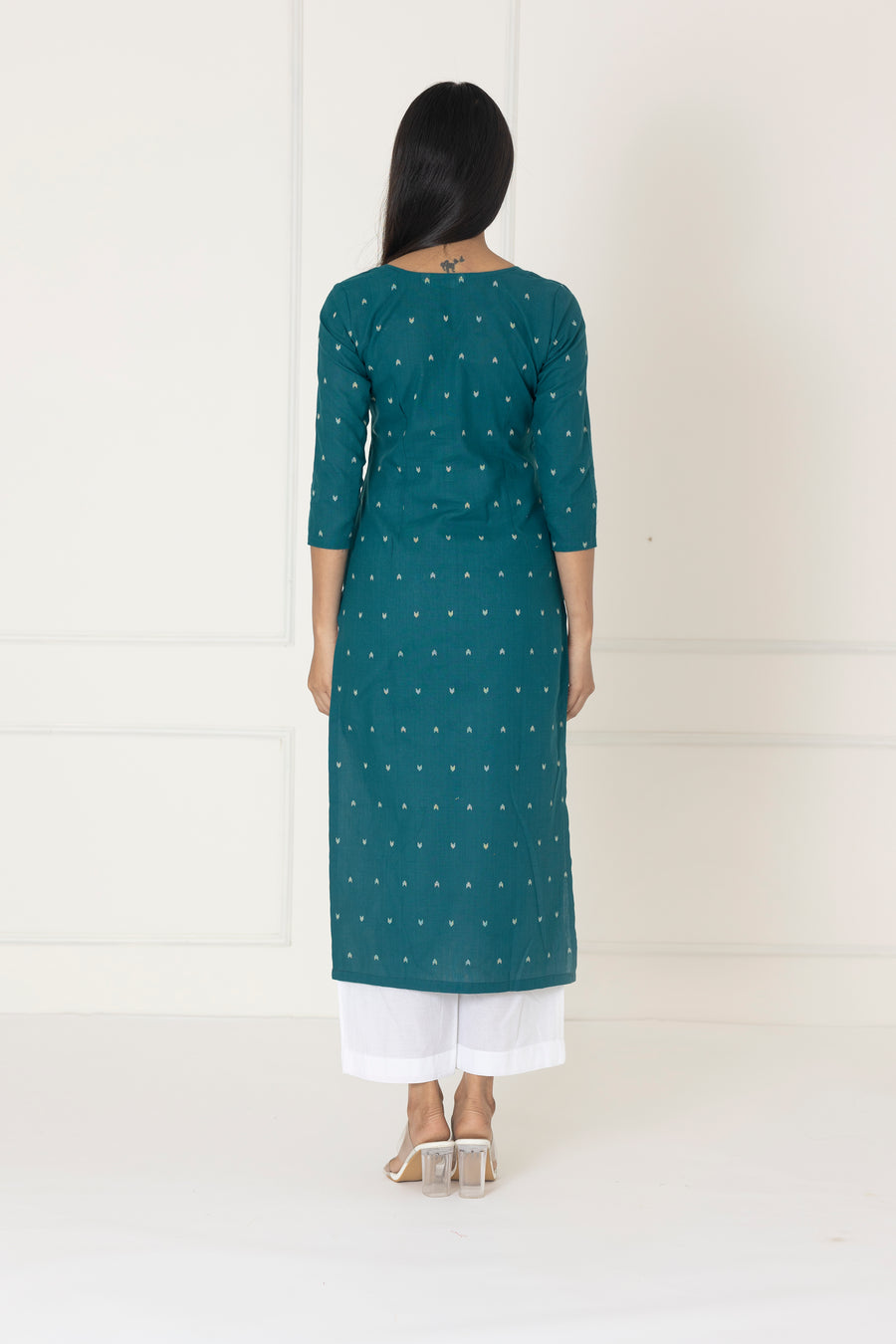 Sea Blue Handloom Kurta