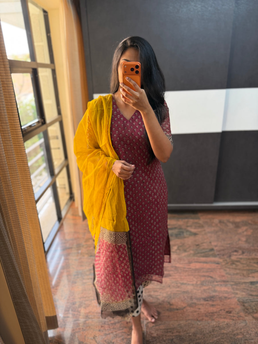 Redish Pink Kota 3 Piece Set