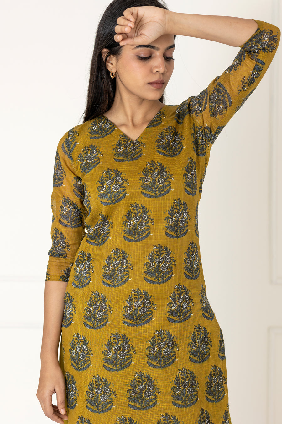 Mehandi Green Kota Kurta
