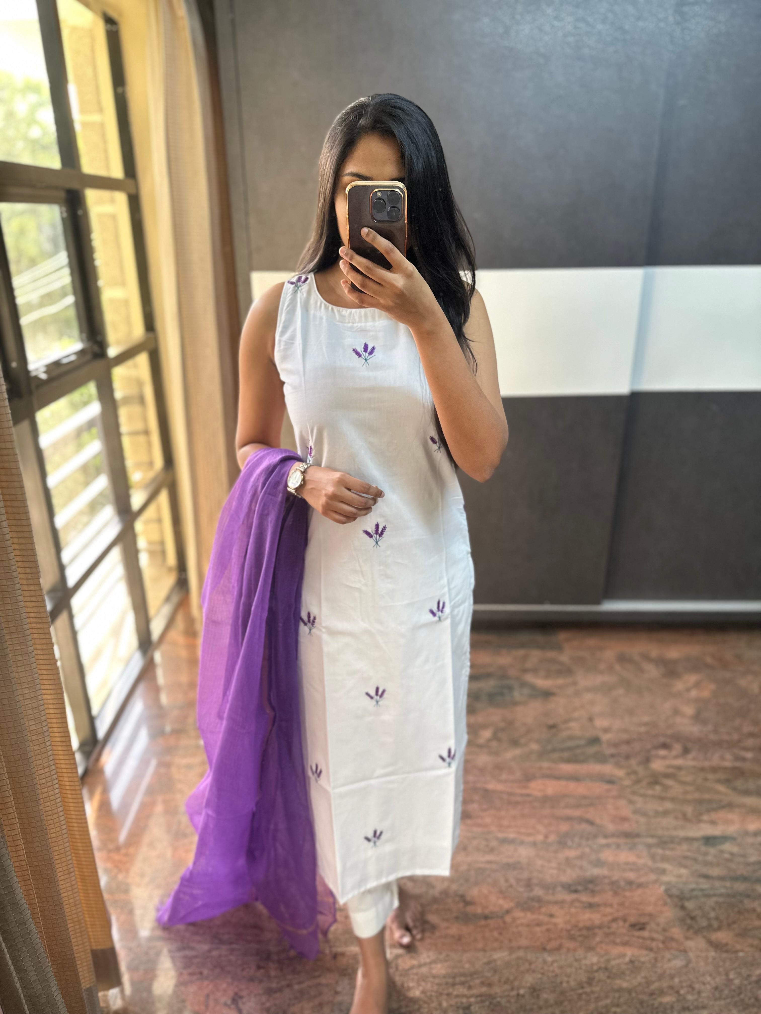 Lavender Top and Dupatta