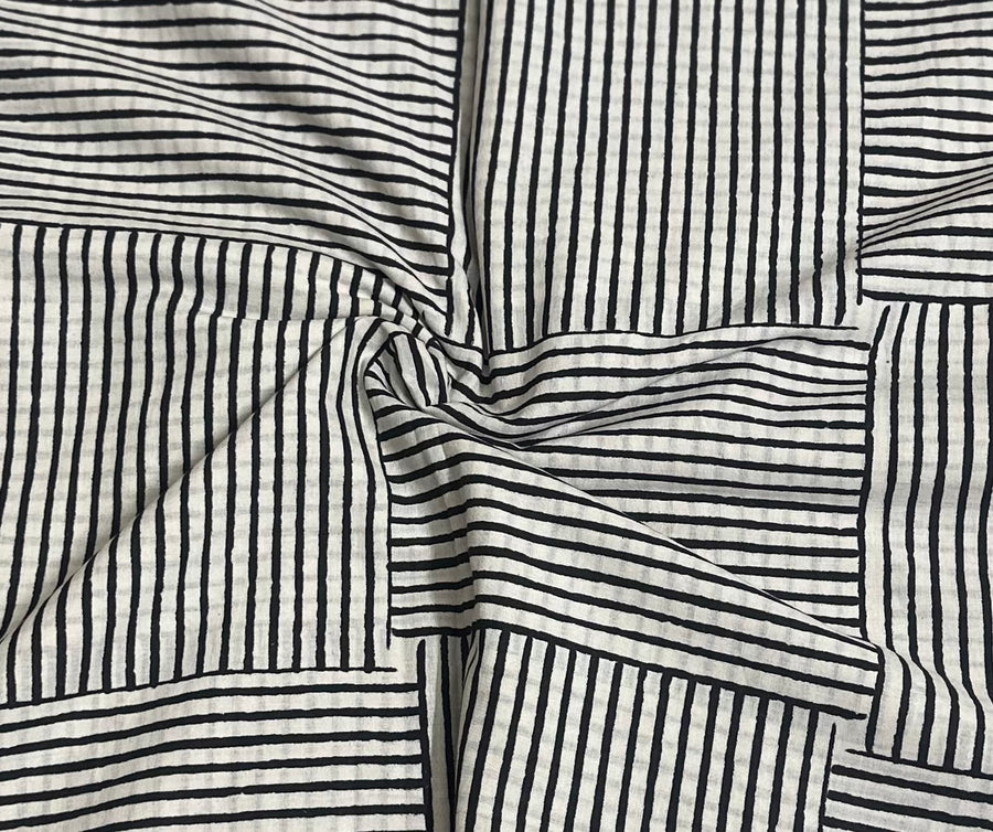 Black Patch Cotton Oversized Shirt