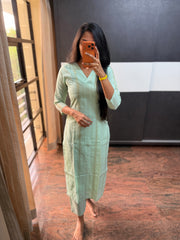 Iceblue Cotton Co-Ords