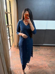 Handloom Navy Co-Ords