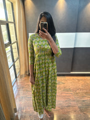Green Aliacut Kurta