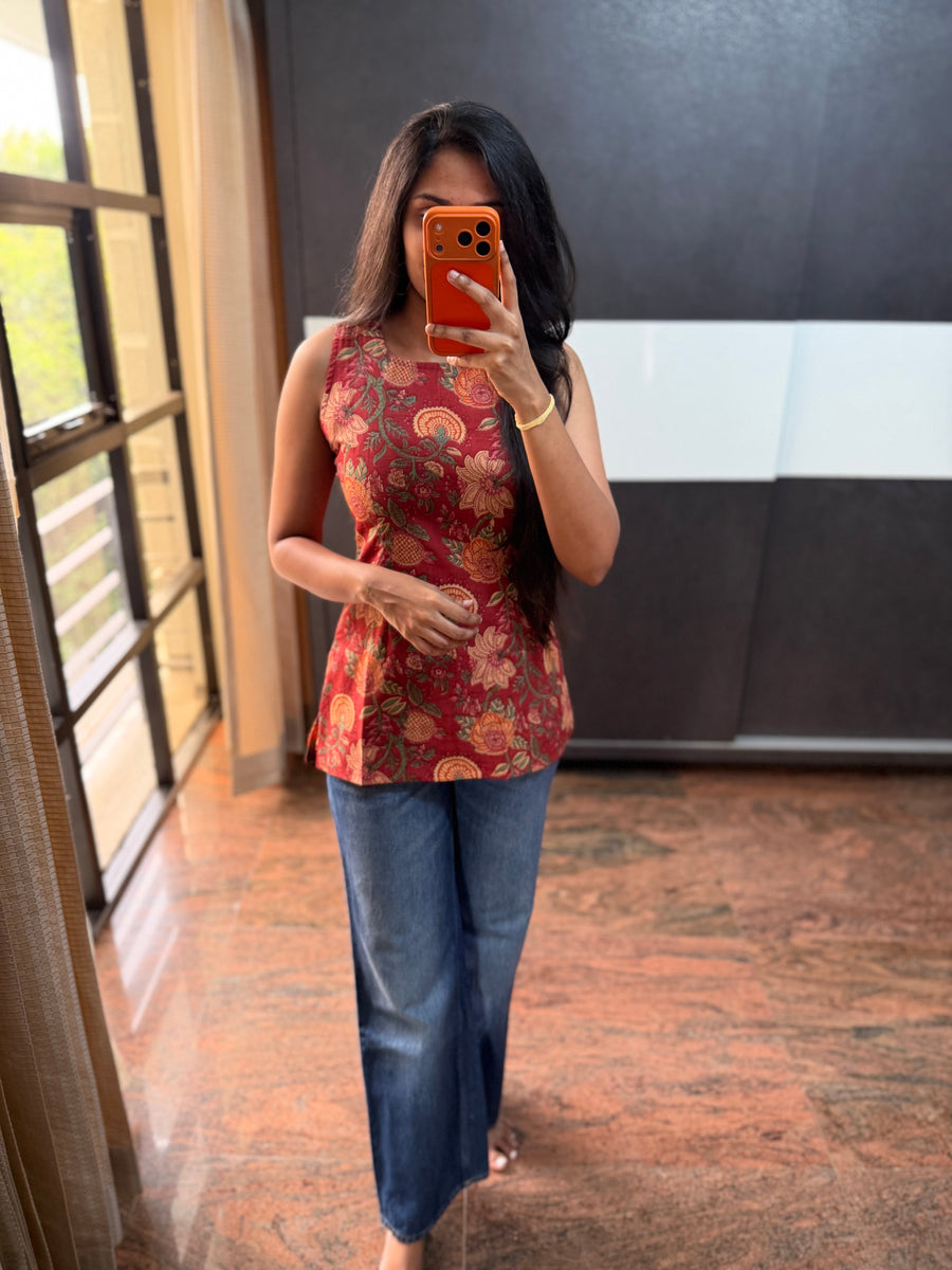 Red Short Top